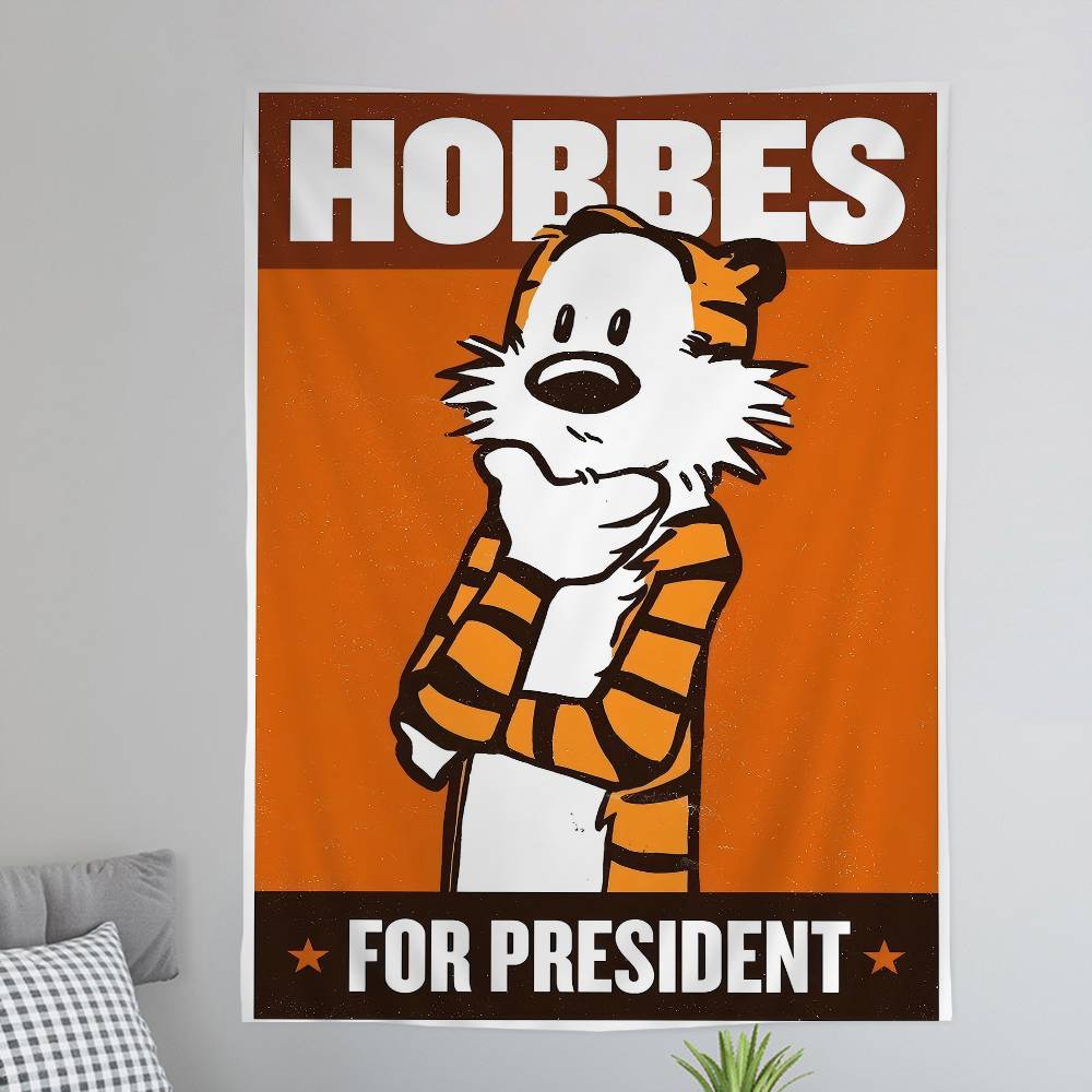 CCalvin And HHobbes Cartoon Tapestry for Living Room Home Dorm Decor INS Home Decor