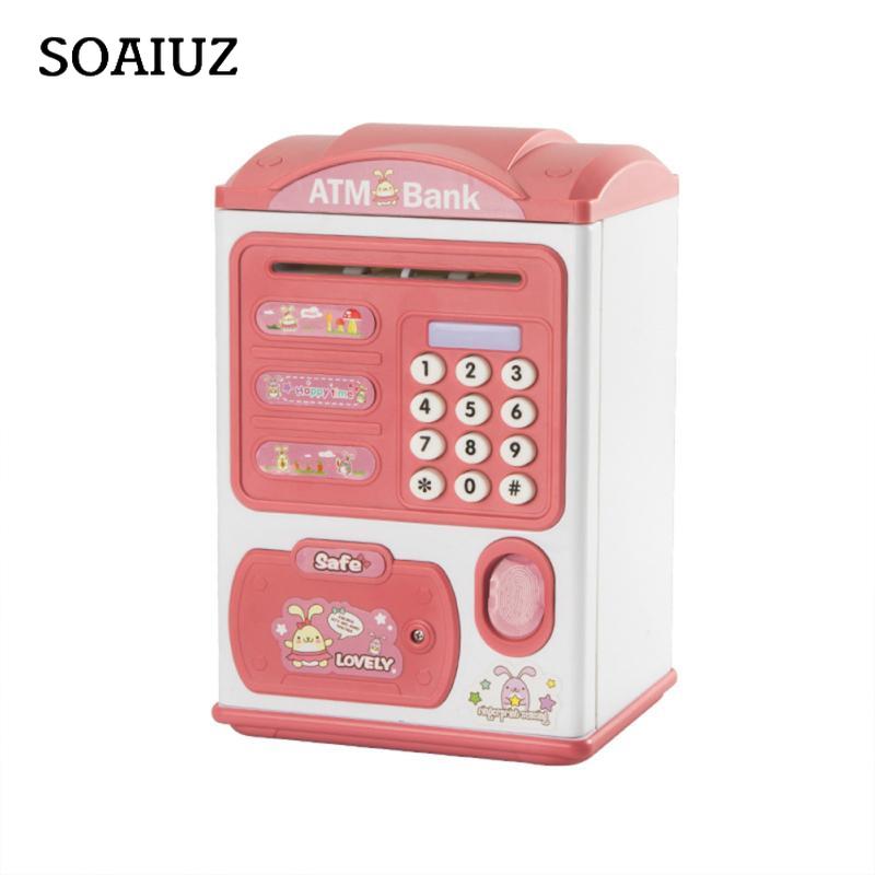 Simulation Smart Atm Piggy Bank Toys Password Fingerprint Piggy Bank Children Gifts