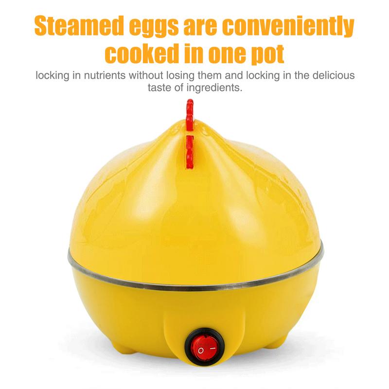 Home Chicken Shaped 7-Egg Capacity Egg Boiler Cooker Kitchen Cooking Appliance For Soft Hard Boiled Eggs