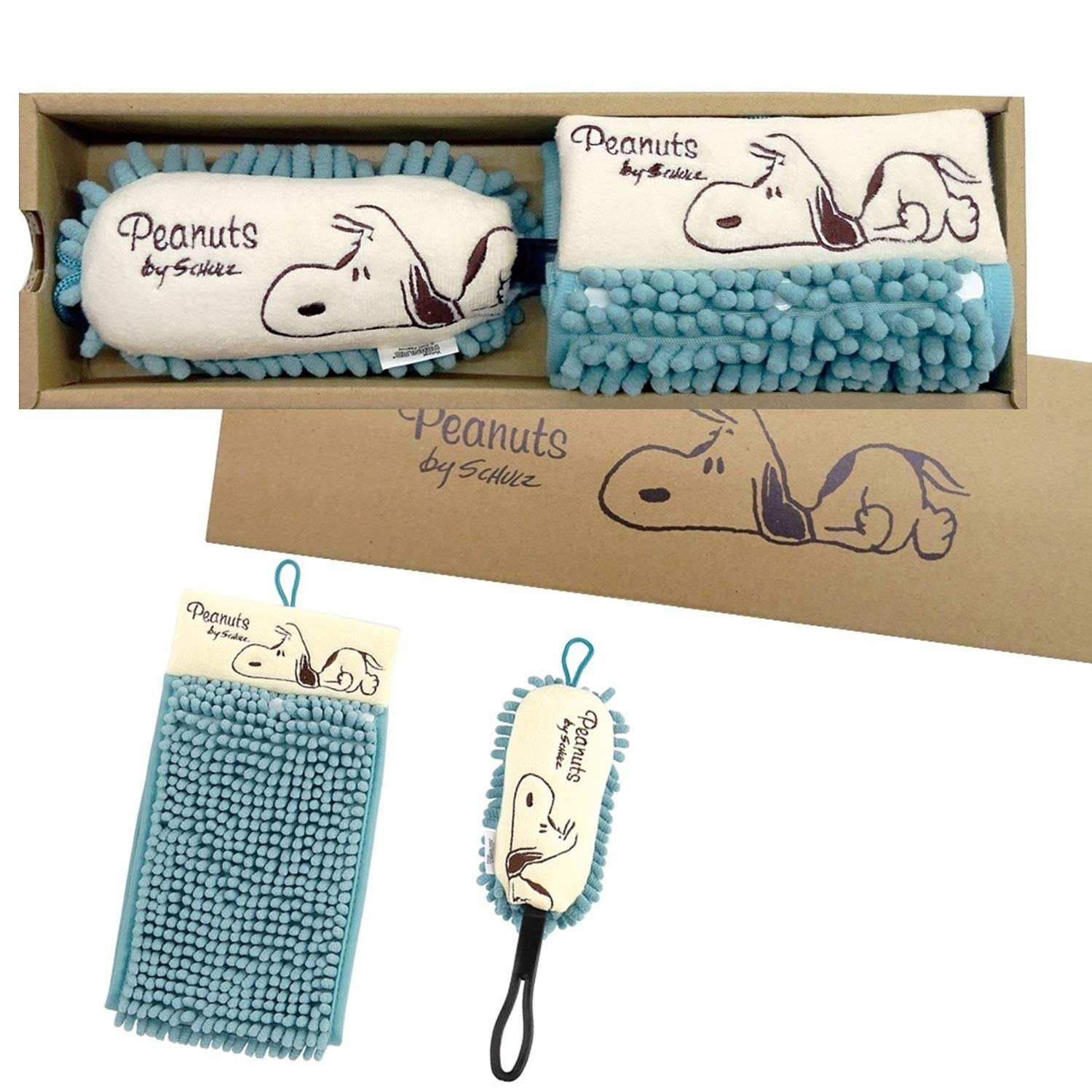 

Senko Snoopy Easy Break Hand Mop and Dry Mop Set in a Special 86935 & Box, Blue, синий