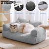 All-Season Pet Sofa Bed, Machine Washable, Cat Beds for Medium Small Dogs & Cats, Fluffy Cat Couch, Ultra-Soft and Fluffy with Non-Slip Bottom