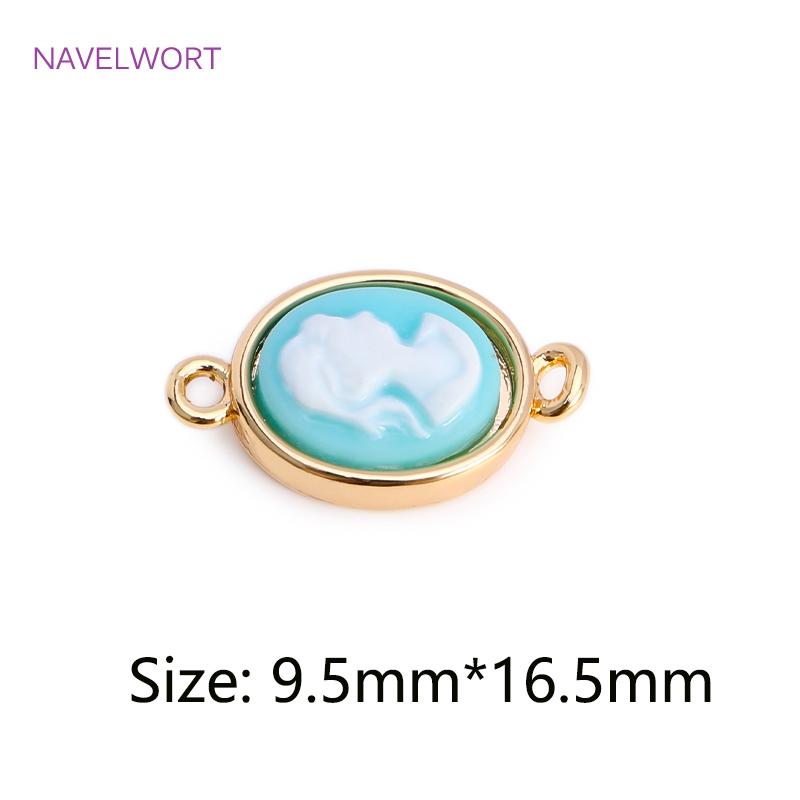 

Trendy Brass Cameo Charms For Necklace Making Findings,18K Gold Plated Oval Girl Avatar Pendant,Fashion Jewelry For Women 1 piece