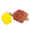 Miniature Food Keychain: Fruit, Vegetable & Beef DIY Backpack Pendant Toy