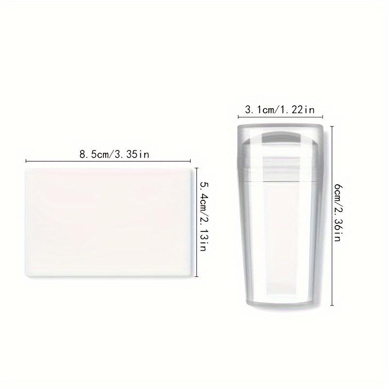 Professional French Manicure Nail Stamp Kit - Transparent Silicone Jelly Stamper with Scraper for Easy DIY Nail Art