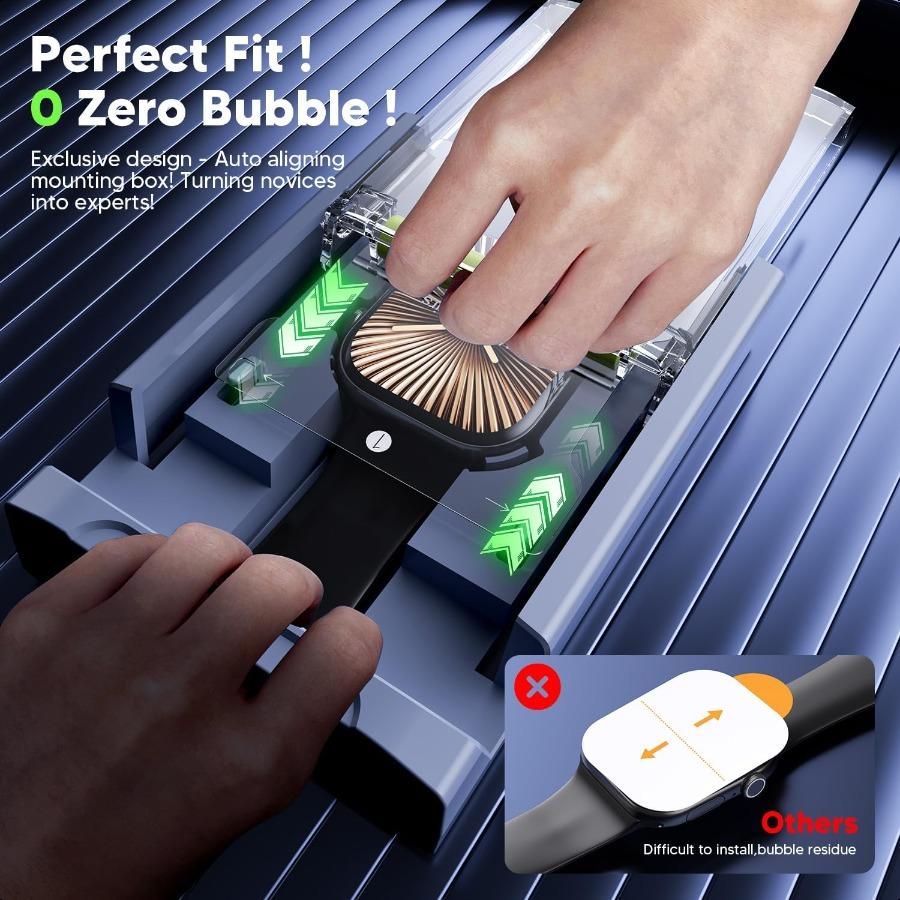 

4 шт. Защитная пленка для экрана для Apple Watch Series 10 46 мм [Коробка для автоматической установки] [100% без пузырьков] [Гибкая ТПУ-пленка, не стекло] HD Полная United States