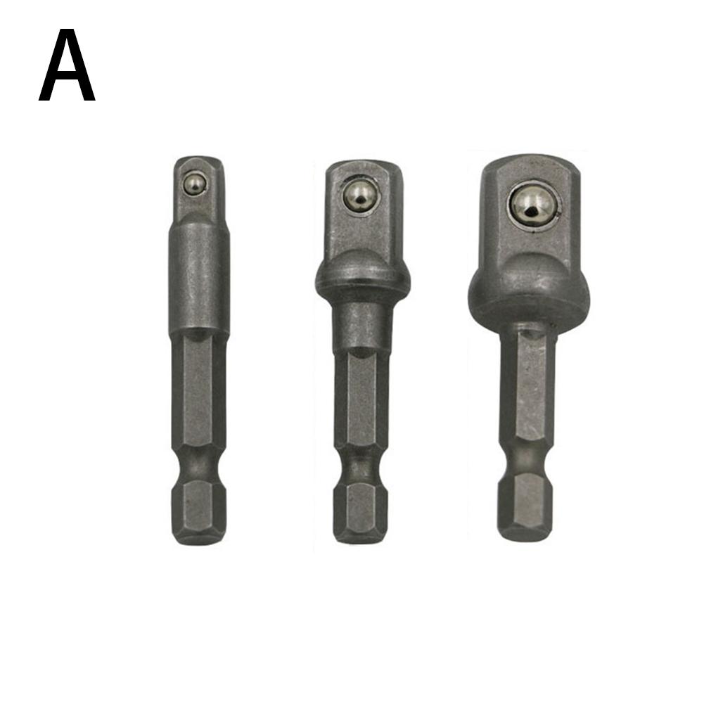1/3pcs Socket Adapter 1/4 Hex Shank Extension Drill Bits Bar Set  For Adapt To  For Impact Wrench Screwdriver Handle Tool