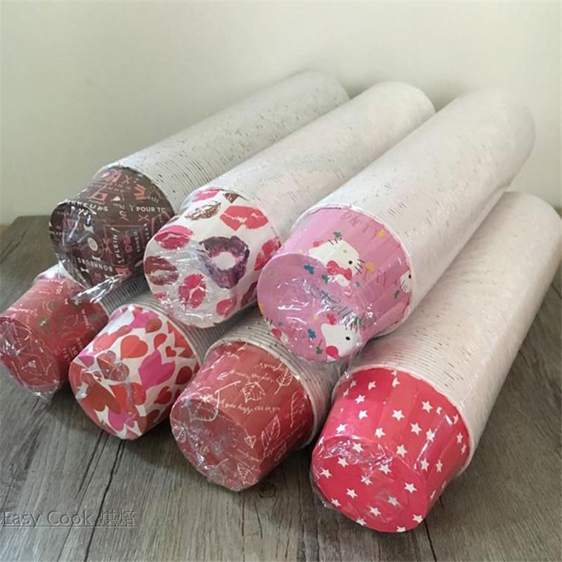 100Pcs Muffin Cupcake Paper Cups Holder Liners Pastry Colorful Wedding Birthday Party Cake Decoration Tool