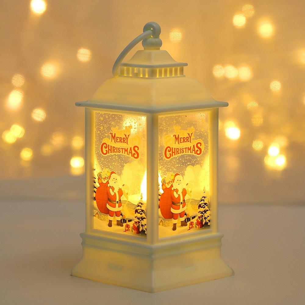 Christmas Desktop Ornaments Mini LED Night Lamp Portable Handle Electric Santa Claus Merry Christmas Lantern New Year Gift