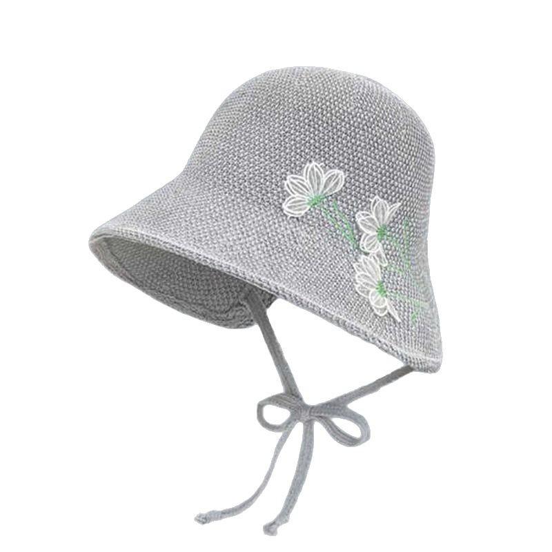 Summer Hat Women's Sunshade and Sunscreen Summer Outdoor Breathable Knitted Hat Foldable Sun Hat