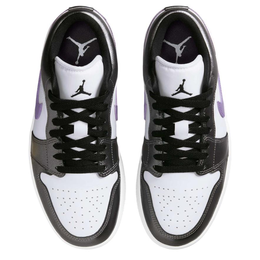 New Jordan Air Jordan 1 Anti Slip Wear Resistant Low Top Vintage Basketball Shoes Women's Purple Black HJ5910-105