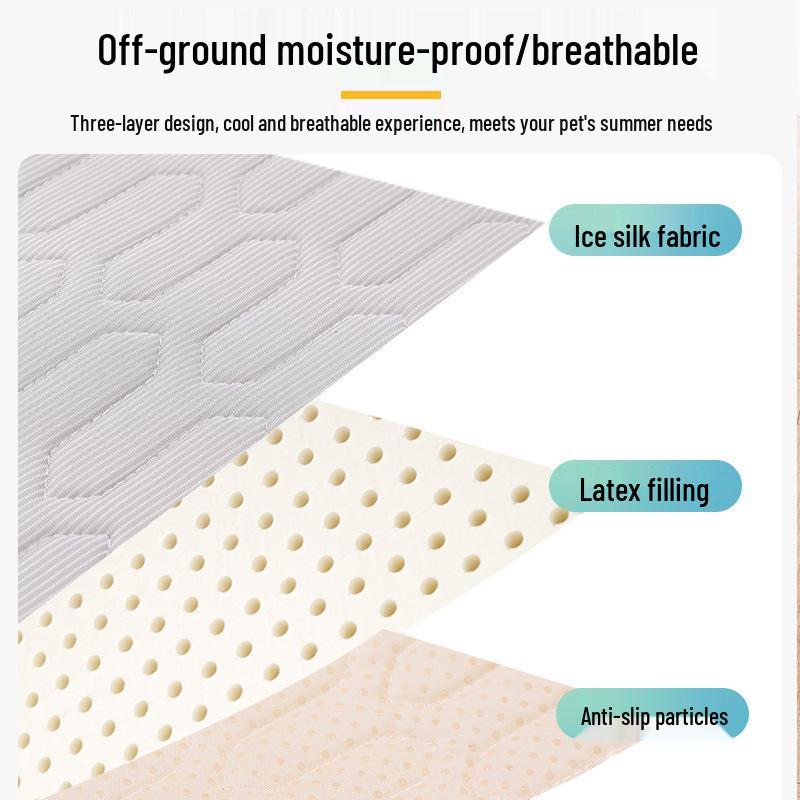 Breathable Summer Ice Silk Cooling Mat for Pets - Easy Wash for Cats & Dogs, Universal Size for Small to Large Breeds