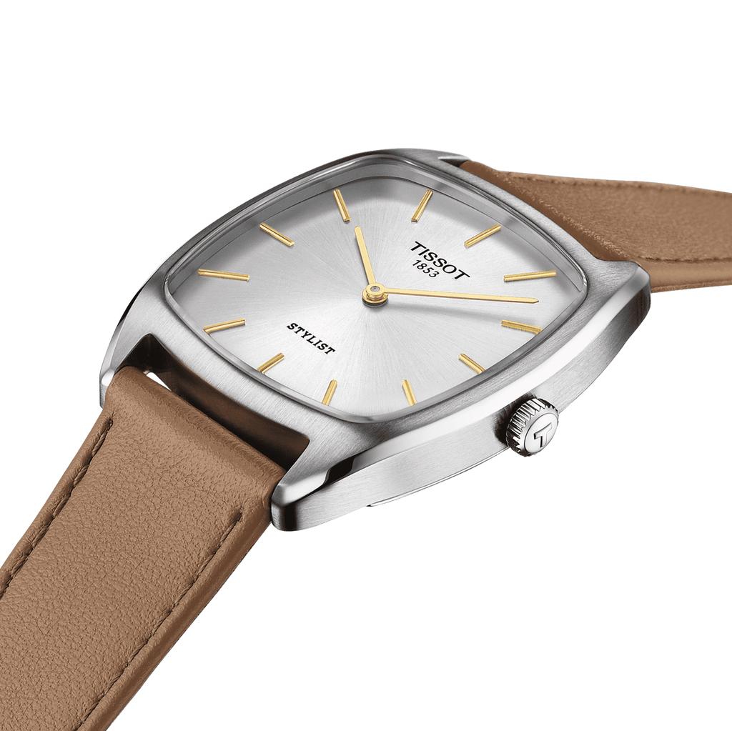Tissot Leather Strap Silver Dial Men's Fashion Watch T159.909.16.031.00