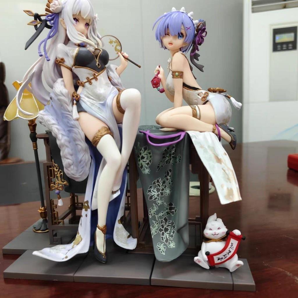 Re:Zero -Starting Life in Another World- Emilia Rem - Cheongsam - Anime Girl Model Figurine Ornament Gift