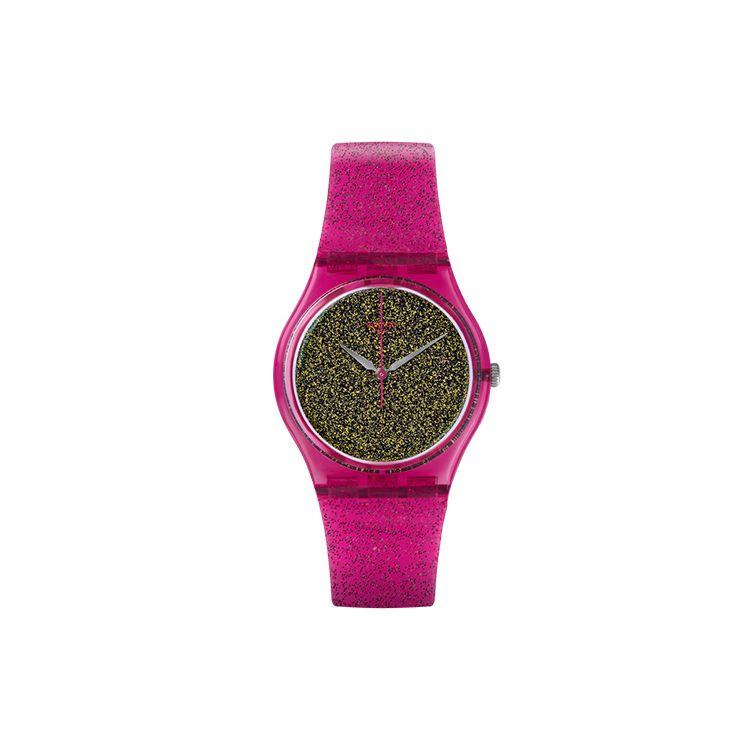 Swatch Originals Series Quartz Movement Waterproof Watch Women watches Magenta Black GP149 Rose Red
