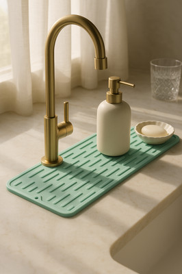 Dicke Wasserhahnmatte, flexibel, praktisch, rutschfest, für Waschbecken, Geschirr, Kissen, Organizer