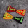 T-Shaped Red-Orange Plastic Bubble Level with Hole Installation