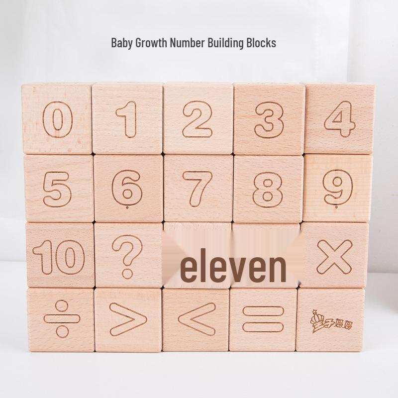 Деревянные кубики с цифрами и буквами для детей – Большие развивающие игрушки из натурального дерева