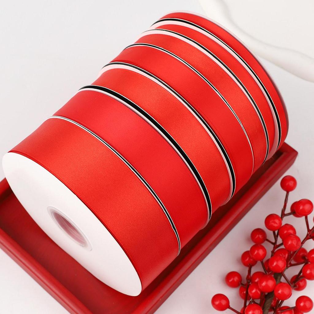 Festive Red Satin Ribbon for New Year, Weddings, Candy Ties, Balloons & Lanterns