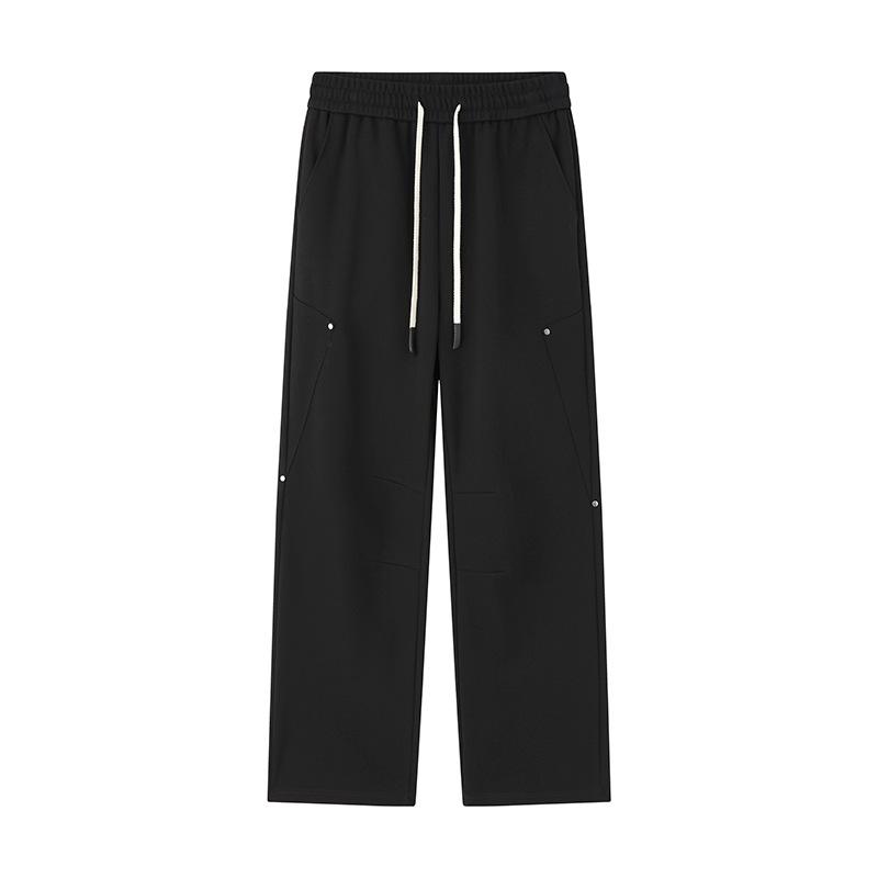 Gray Straight-leg Casual Pants for Men's Spring New Loose Large Size Slimming Sports Simple Wide-leg Pants