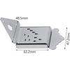 Dilwe Mandolin Tailpiece Bridge, Mandolin Guitar Tailpiece with Screws for 8 String Guitar Musical Instrument Part(Silver)