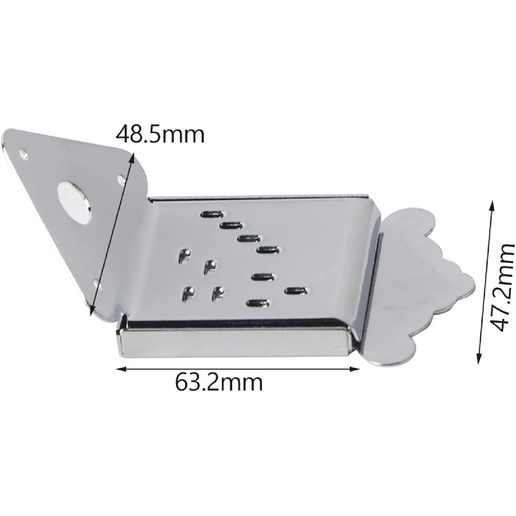 Dilwe Mandolin Tailpiece Bridge, Mandolin Guitar Tailpiece with Screws for 8 String Guitar Musical Instrument Part(Silver)