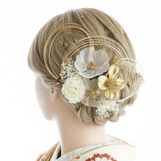 

[Lomeri] Artificial Flower Hair Ornament for Coming-of-Age Ceremony, Graduation Ceremony, Furisode Kimono, Wedding, and Traditional Japanese Attire -
