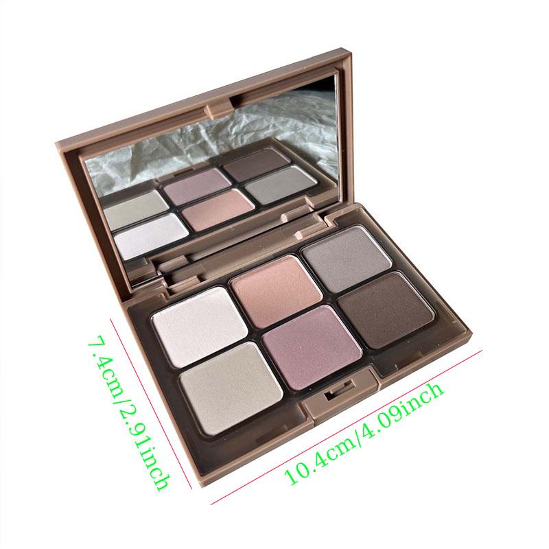 6 Colors Eye Shadow Multi-Function Disc Matte Powder Blusher Facelift Highlight All-In-One Disc Earth Color Autumn And Winter