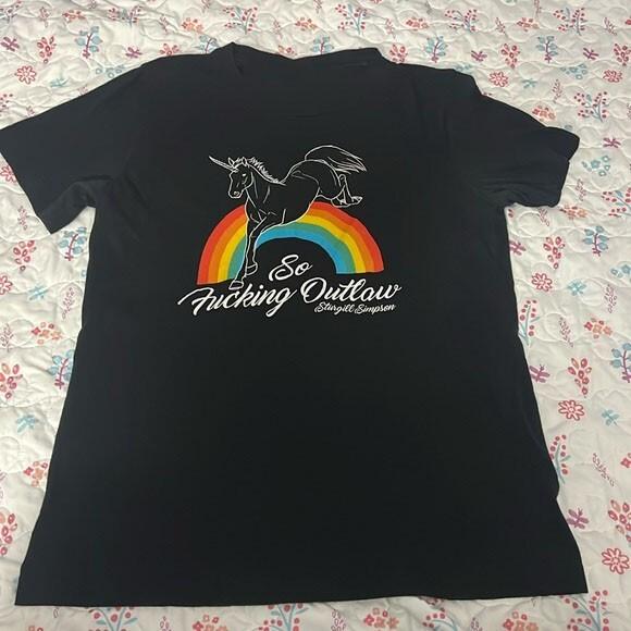 

Sturgill Simpson So Fuking Outlaw Black Shirt Unisex Concert S to 5XL EL388 Unisex T-Shirt XXXXL