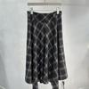 Spring 2026 Women's Retro Plaid Irregular A-Line Skirt