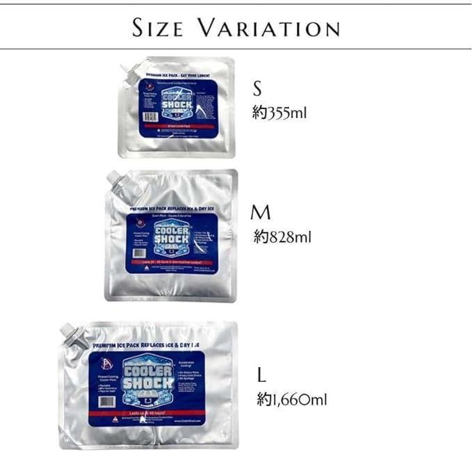 COOLER SHOCK Cooling Packs, Large Size, Set of 2