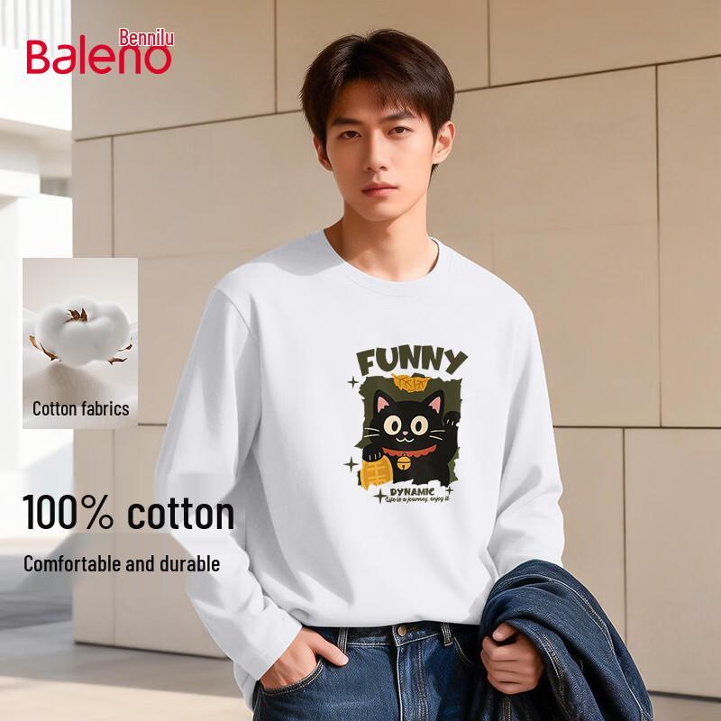 

Baleno Men s JPB Lucky Cat Print Long Sleeve T-Shirt 3XL