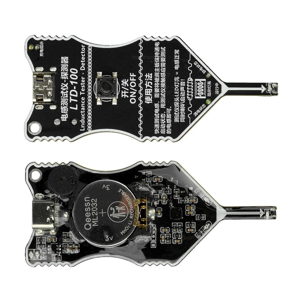 

LTD-100 Inductance Tester Rechargeable Motherboard Coil Tester Type C Port Dual Alerts for Electromagnetic Testing