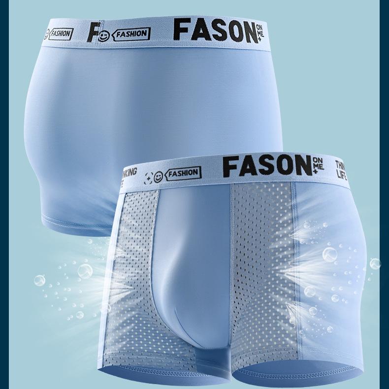 Men's Panties Boxers Men Underwear Boxershorts Men Ropa Interior Hombre Calzoncillos Breathable Mesh Ice Silk Men's Boxer Shorts
