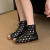 Bohemian Strap-on Sandals Women's Summer New Flat-bottomed Lace-up Retro Outerwear Beach Sandals