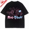 La T-shirt Ren & Stimpy Anni '90 Retrò Nickelodeon Commedia Vintage Cotone Grafica Manica Corta Magliette Divertente Cartone Animato Tema Y2k Top