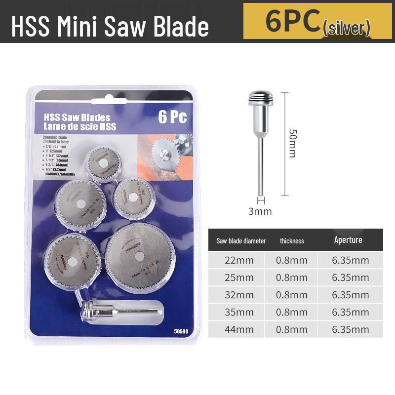 

Mini High-Speed Steel Circular Saw Blade for Hand Drill - Cuts Plastic and Wood
