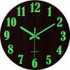 Luminous Wooden Wall Clock: Silent, Simple, Decorative Timepiece for the Living Room