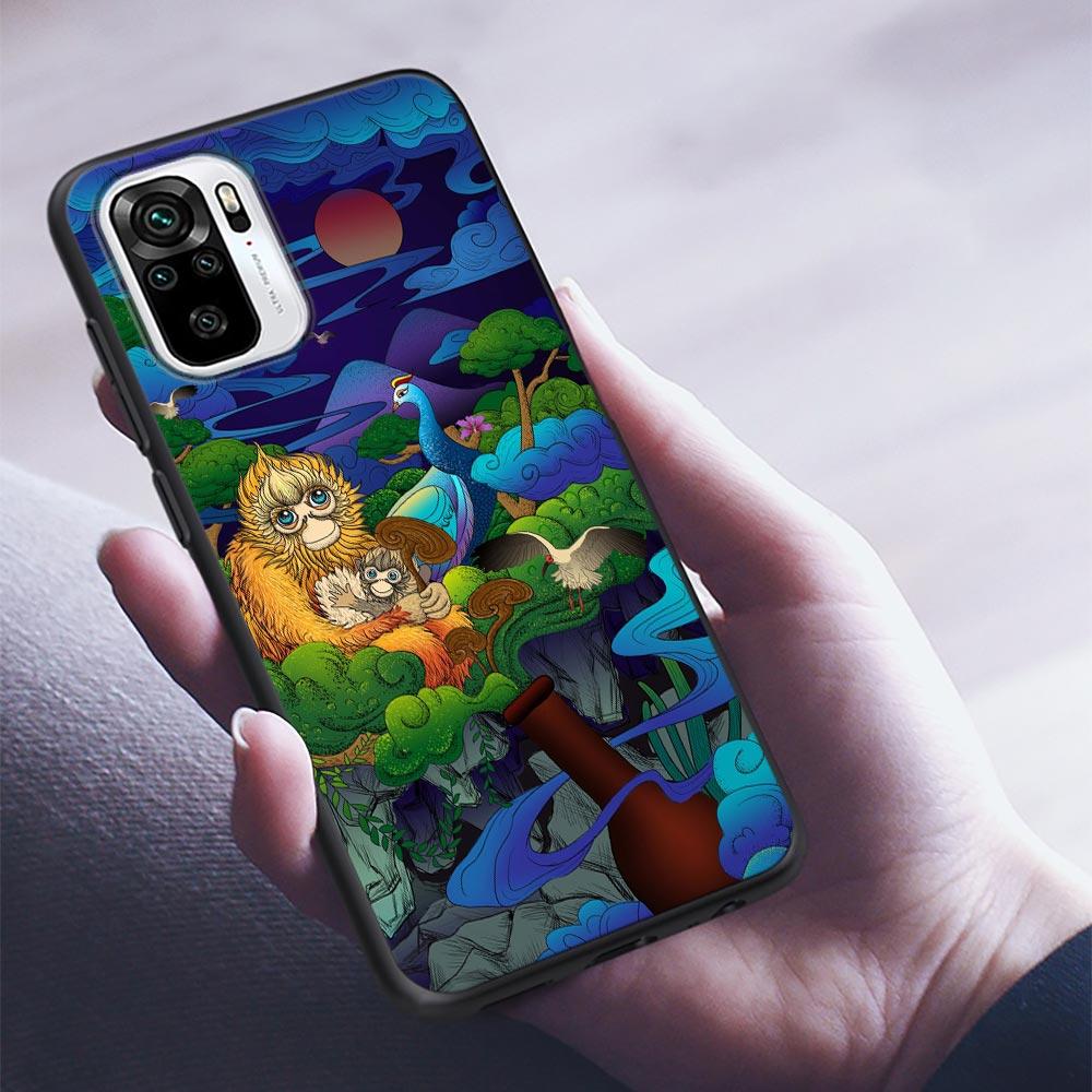 

Силиконовый чехол для телефона Myth Legend Art Cat Fox Fish для Xiaomi Redmi Note 9 9T 10 10s 11 11s 11E 8 7 Poco M3 M4 Pro 5G Poco M4 Pro 5G
