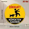 Vintage Beware Of Dog Round Aluminum Metal Sign Retro Warning Plaque For Porch Garden Garage Wall Decor