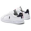 Polo Ralph Lauren Leather Lace-Up Fashion Sneakers Unisex Sneakers White 809860883003