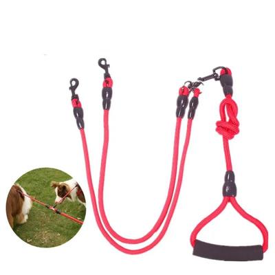 Mit Schaum Griff 2/3/4 Weg Haustier Leine Nylon Hunde Zugseil Zwei Köpfe Hunde Leine Outdoor