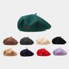 Beret Women's Trendy Retro Wool Love Heart Embroidered Painter's Hat Street Versatile Hat