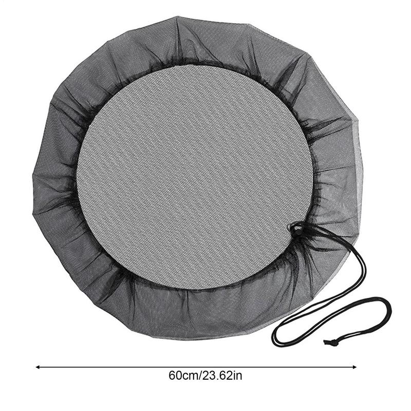 Garden Rain Barrel Mesh Screen with Drawstring Nylon Garden Rainwater Netting Anti-insect Anti-Mosquito Water Protection