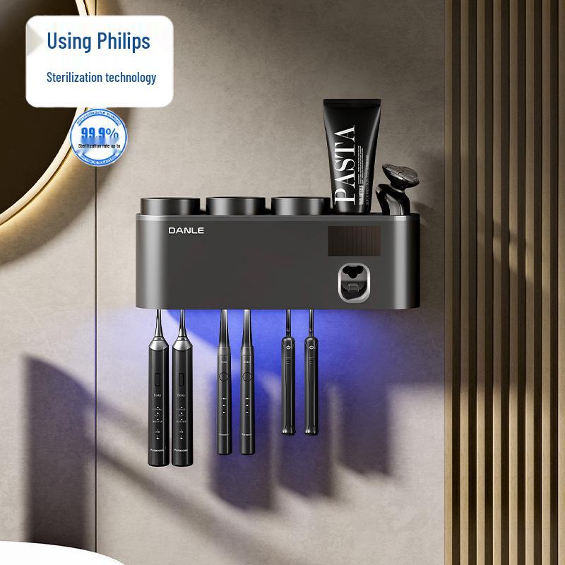 Philips Plug-Free UV Smart Toothbrush Sterilizer & Wall-Mounted Electric Holder
