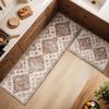 Bohemian Geometric Rug - Non-Slip Absorbent Floor Mat for Entryway Kitchen Hallway, Vintage Doormat with Anti-Skid Backing