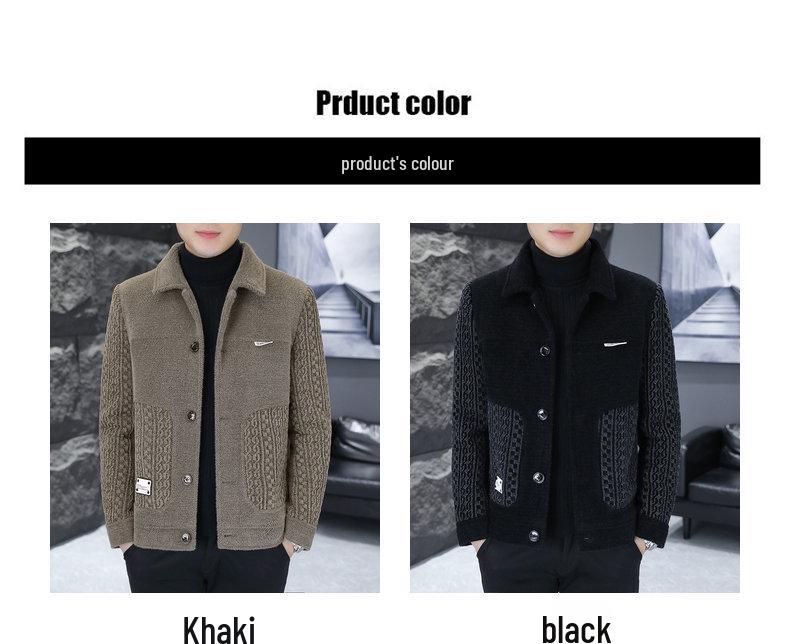 Men's Wool Patchwork Jacket: Warm, Fashionable & Handsome