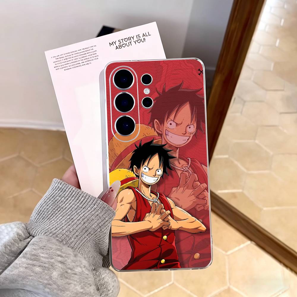 Straw Hat Luffy Eternal Legend Phone Case For Samsung S25,S24,S21,S22,S23,S30,Ultra,S20,Plus,Fe,Note,10,9,5G Transparent Cover