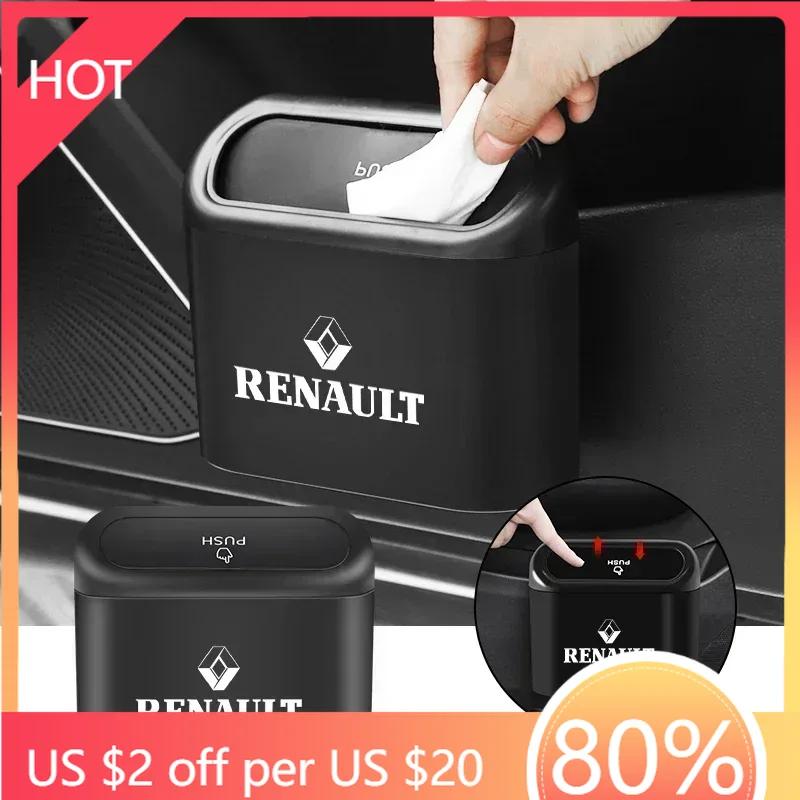 For Renault 2026 New Hub Caps For Renault koleos duster megane 2 3 logan renault clio CAPTUR Car Trash Can Hanging Folding Autom