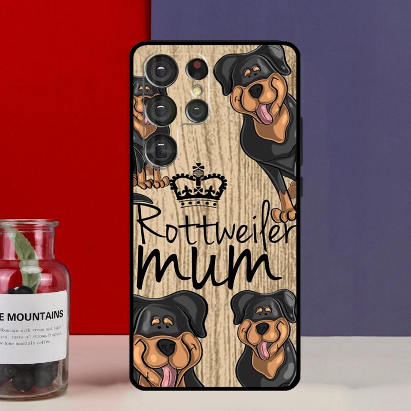 Rottweiler Dog Funda Case For Samsung Galaxy S25 Ultra S9 S10 S20 FE S21 S22 S23 Plus S24 Ultra Phone Cover