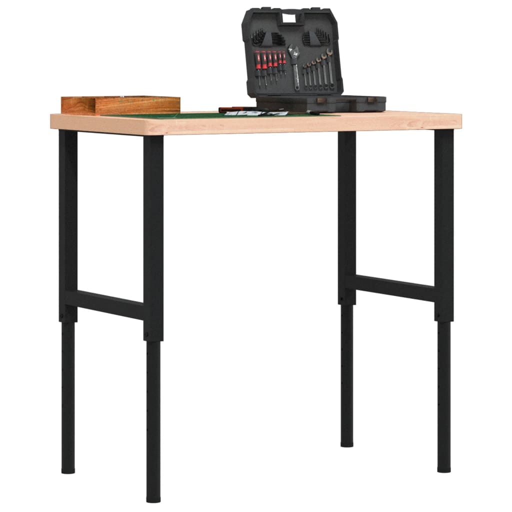 Vidaxl Stolik Roboczy, 100X60X(73-99,5) Cm, Prostokątny, Drewno Bukowe